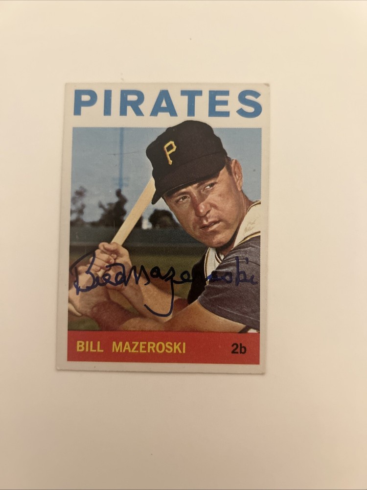 1964 Topps Bill Mazeroski signed. Pirates auto. BAS Autograph Card HOF #1