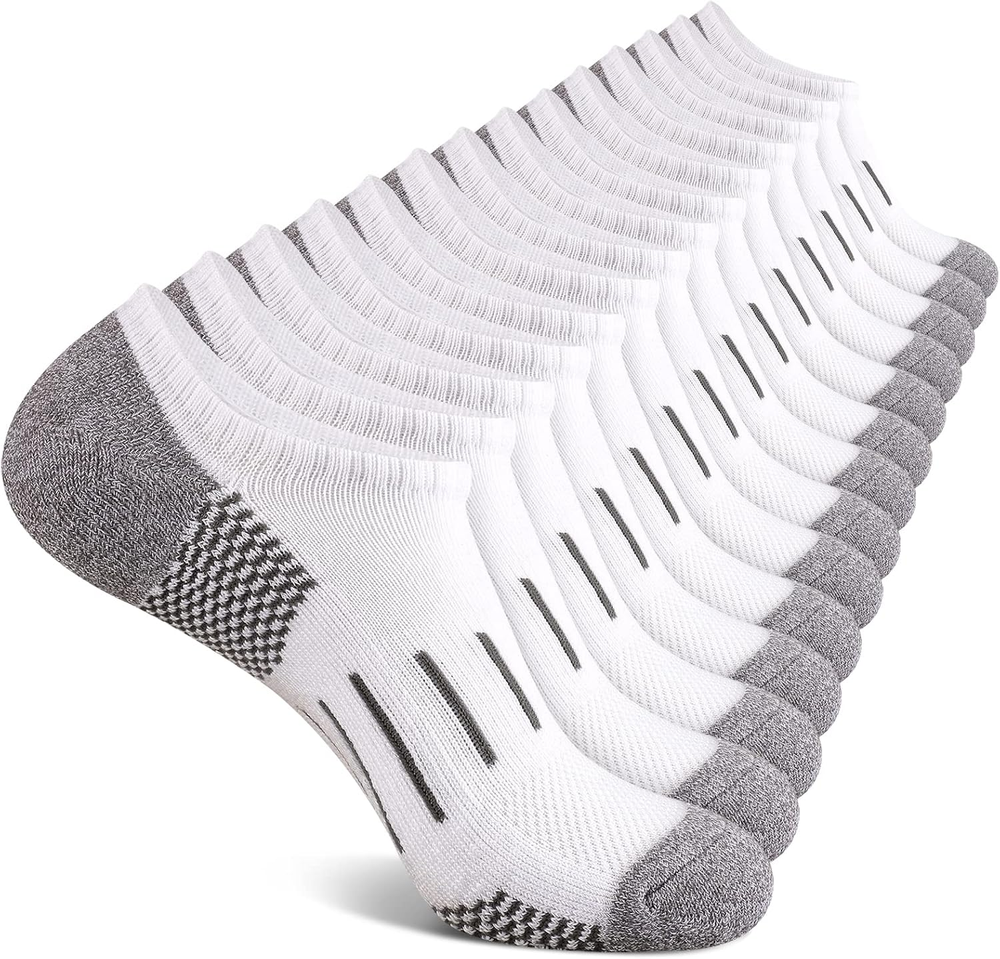 No Show Socks Men 7 Pairs Low Cut Athletic Cushion Non Slip Breathable Socks