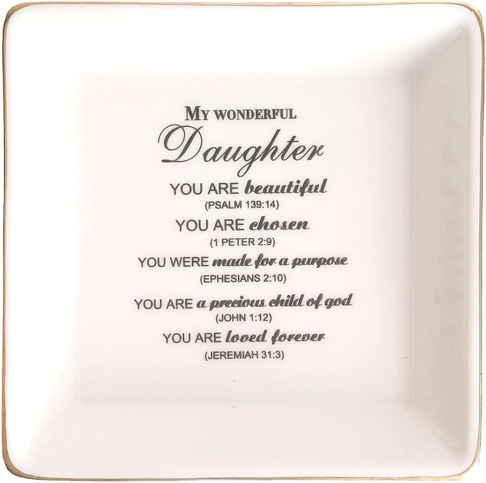 Ceramic Jewelry Holder Ring Dish Jewelry Trinket Tray,Gifts for Mom,Daughter,Fri