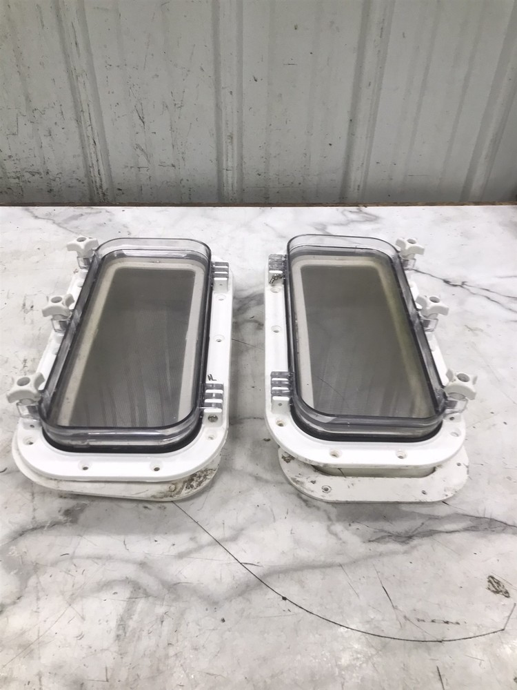 Hunter Sail Boat rectangle rectangular hatch Port Hole Portlight windows X2