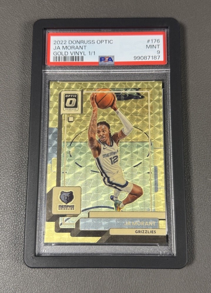 2022-23 Panini Donruss Optic Ja Morant #176 Gold Vinyl Prizm 1/1 One Of One