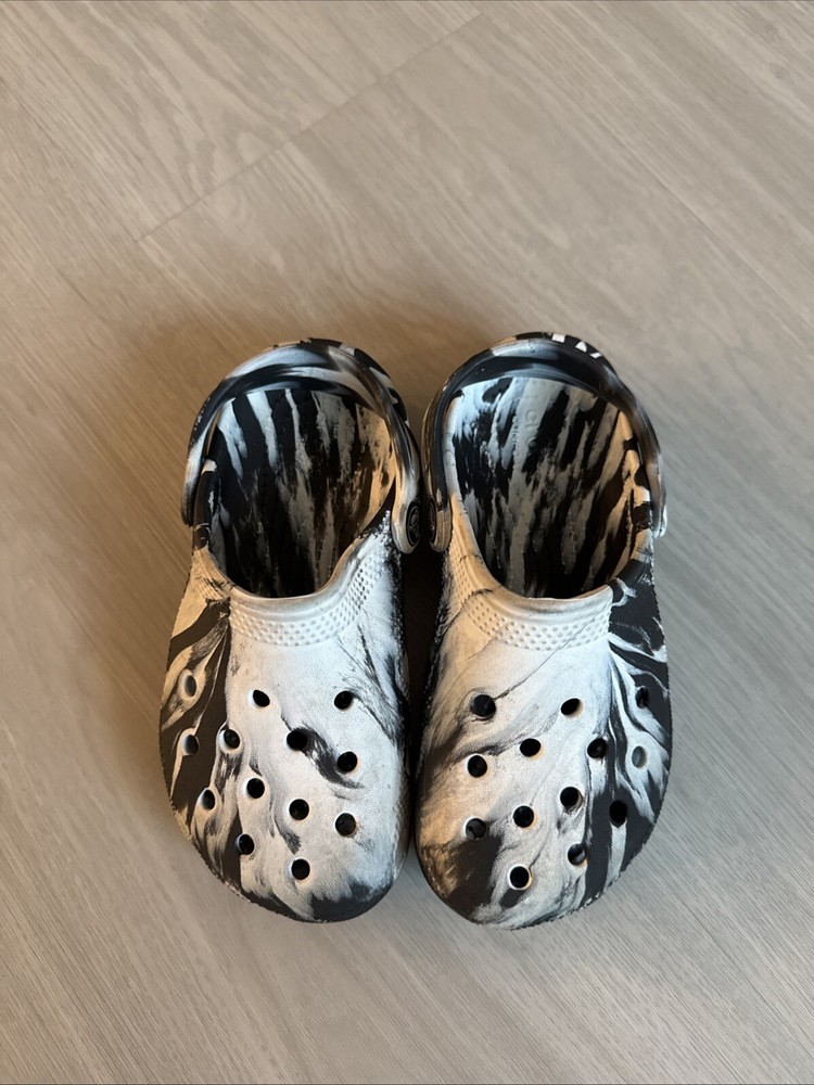 Crocs Kids Slippers - Classic Marbled Lined Clogs, House Shoes