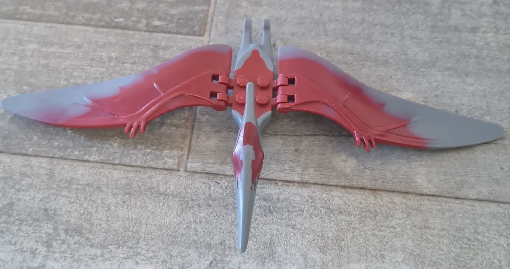 Lego Jurassic World Pteranodon Flying Dinosaur Dark Red Grey 10756 75915 As Is