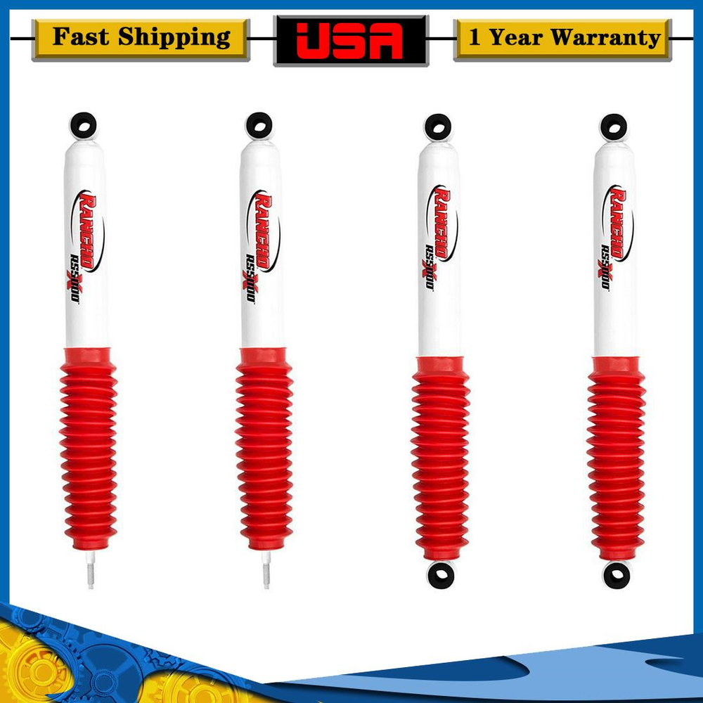 Rancho Front & Rear RS5000X Cross Tuned Gas Shocks for Bronco F-150 Mini Pickup