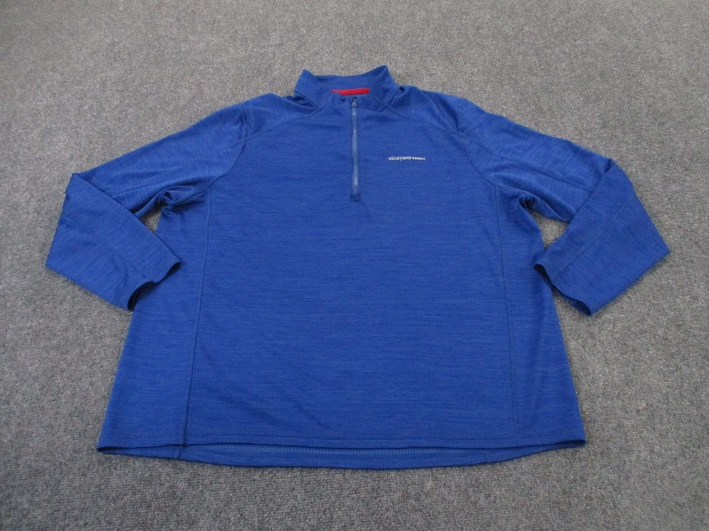 Vineyard Vines Jacket Men 2XL Blue Pullover Preppy Lined Golf Performance