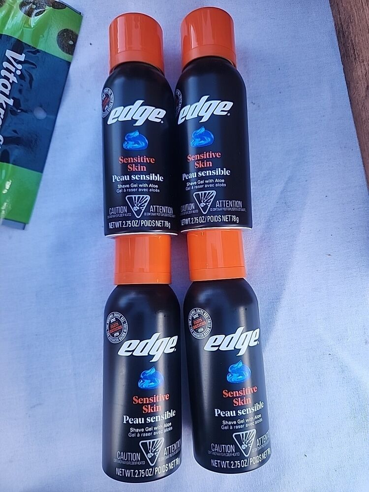 EDGE Shave Gel Travel Size 2.75 oz  Sensitive Skin -  4pks SUPER DEAL!!