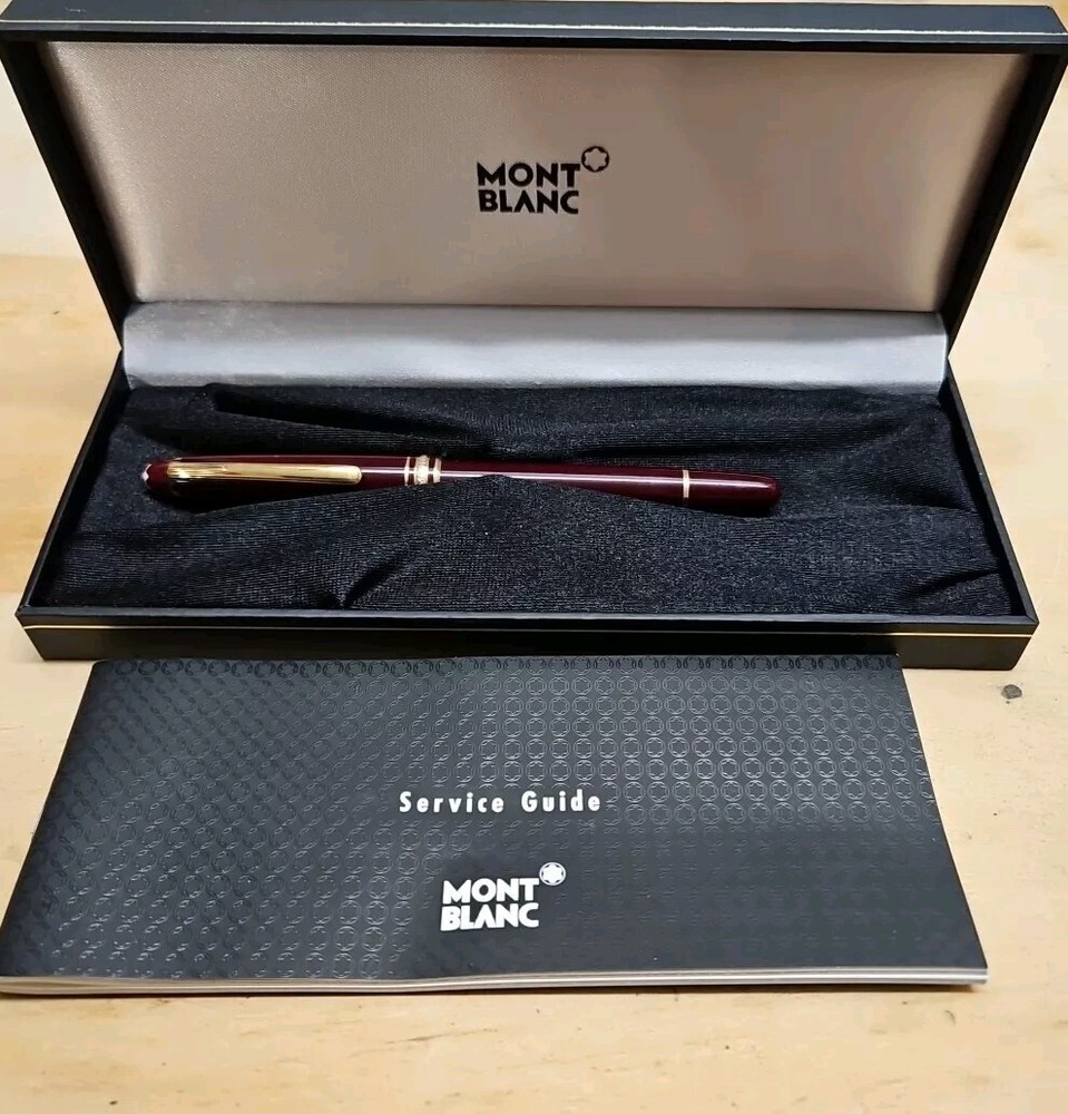 Vintage MONTBLANC Meisterstuck Burgundy Red 163R Rollerball Pen