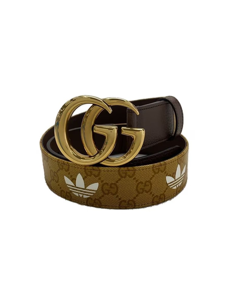 GUCCI GG Monogram Leather Buckle Belt for Men Size 80 32 CML 406831 UVSDT