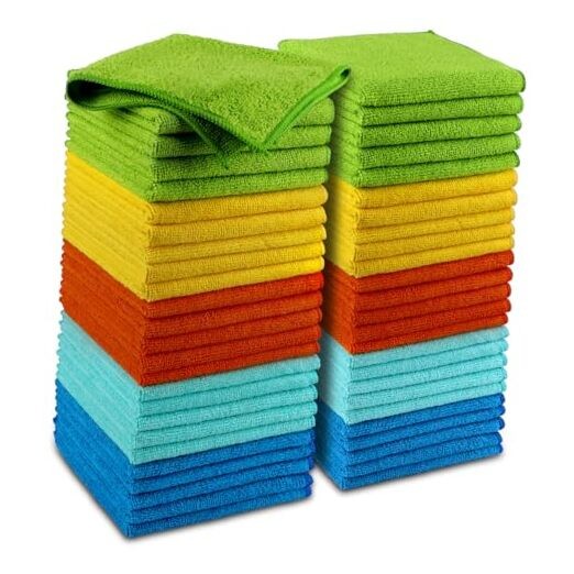 Microfiber Cleaning Cloths, 50PK, Microfiber Towels for Cars, Premium All