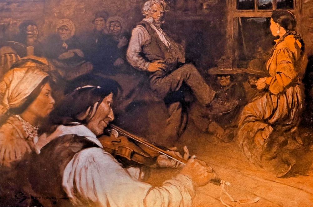 1909 Magazine Illustration Victorian A Country Dance F E Schoonover