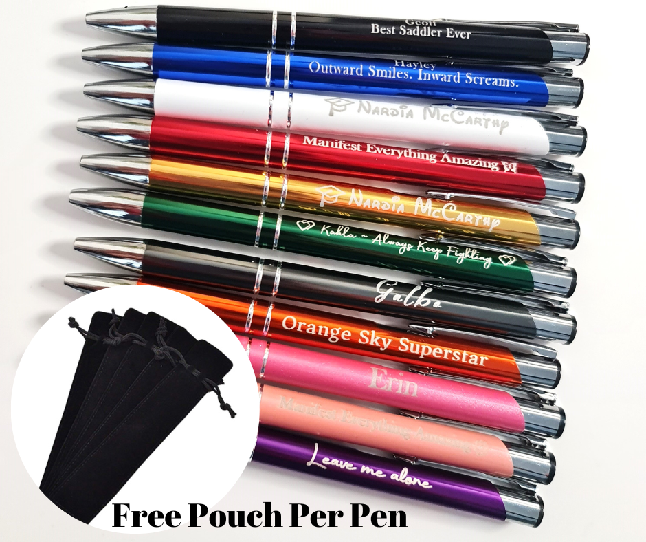 1 Custom Engraved Metal Pen Personalized Gift With Pouch For Any Occasion