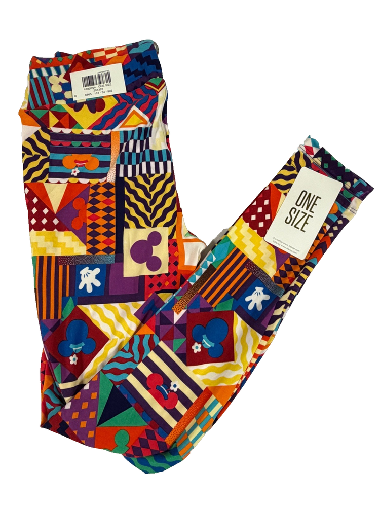 Pair of New Disney One Size LuLaRoe Leggings Mickey Mini Mouse Yoga Workout OS11