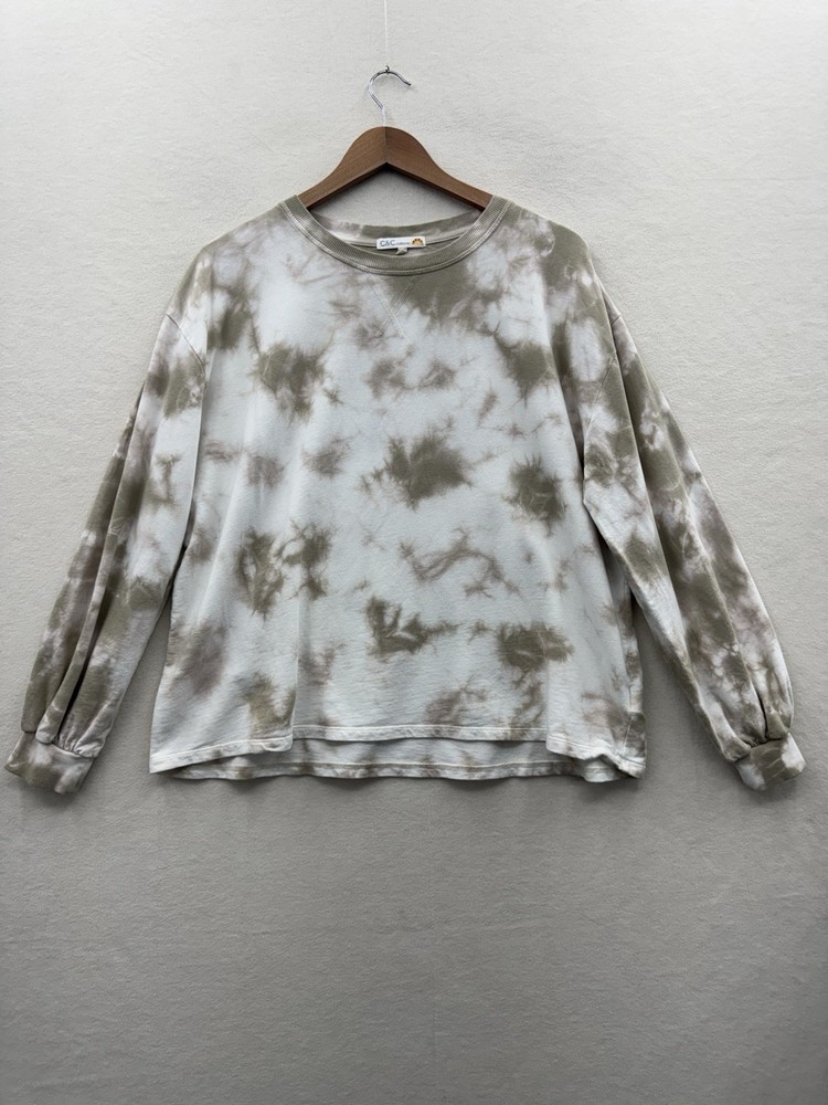 C & C California Women’s Large Sweatshirt Tie Dye Lightweight