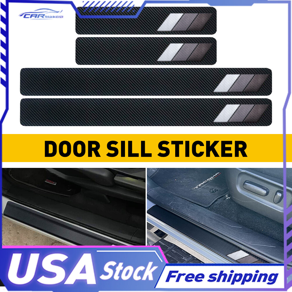 4x For Accessories Car Door Toyota Sill Plate Scuff Protector Entry Guard Cover