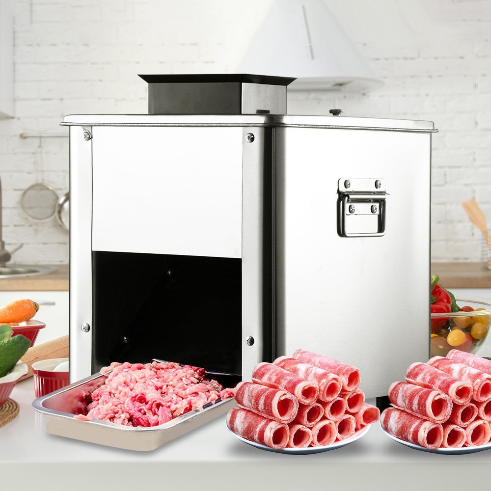 850W Commercial Electric Meat Cutter Slicer Shredding Cutting Machine Kitchen US