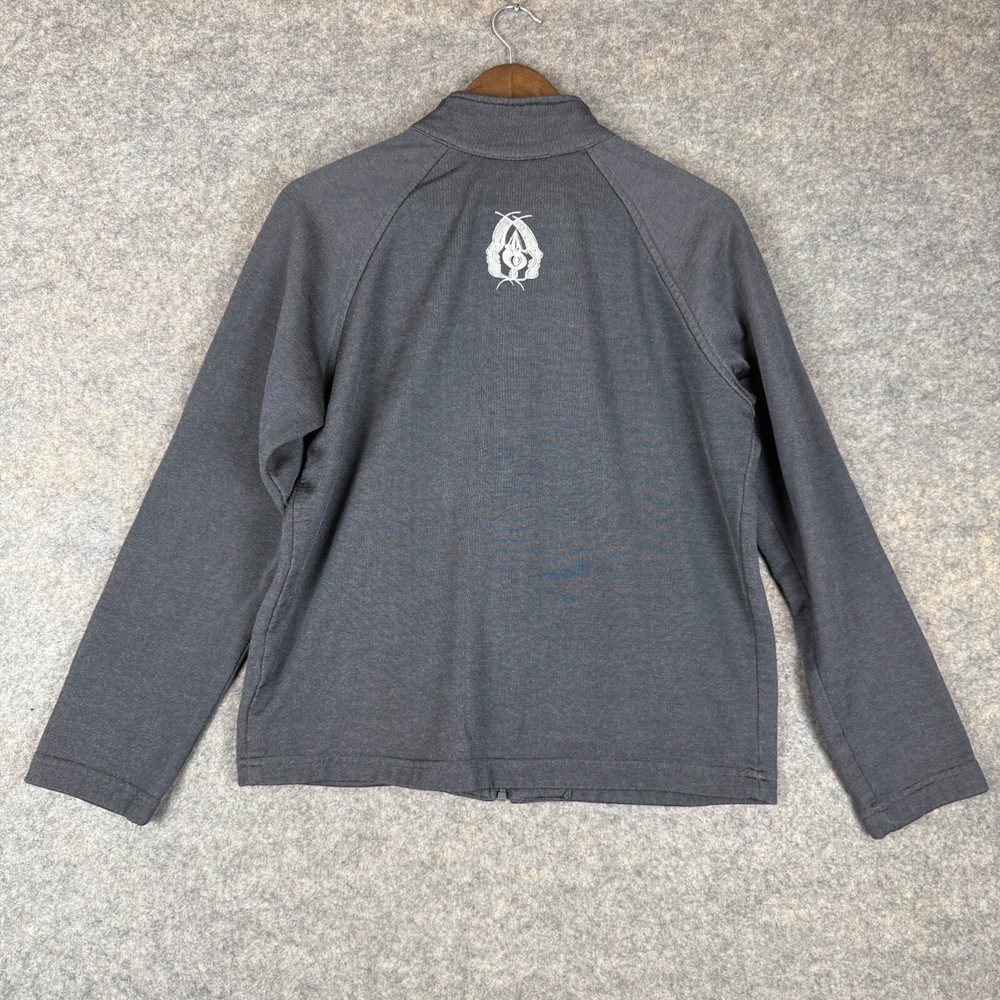 Vintage Volcom Sweatshirt Adult Large Full Zip Gray Fleece Made in USA YKK 90s