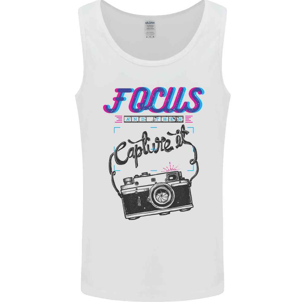 Focus and Then Capture It Photography Mens Vest Tank Top