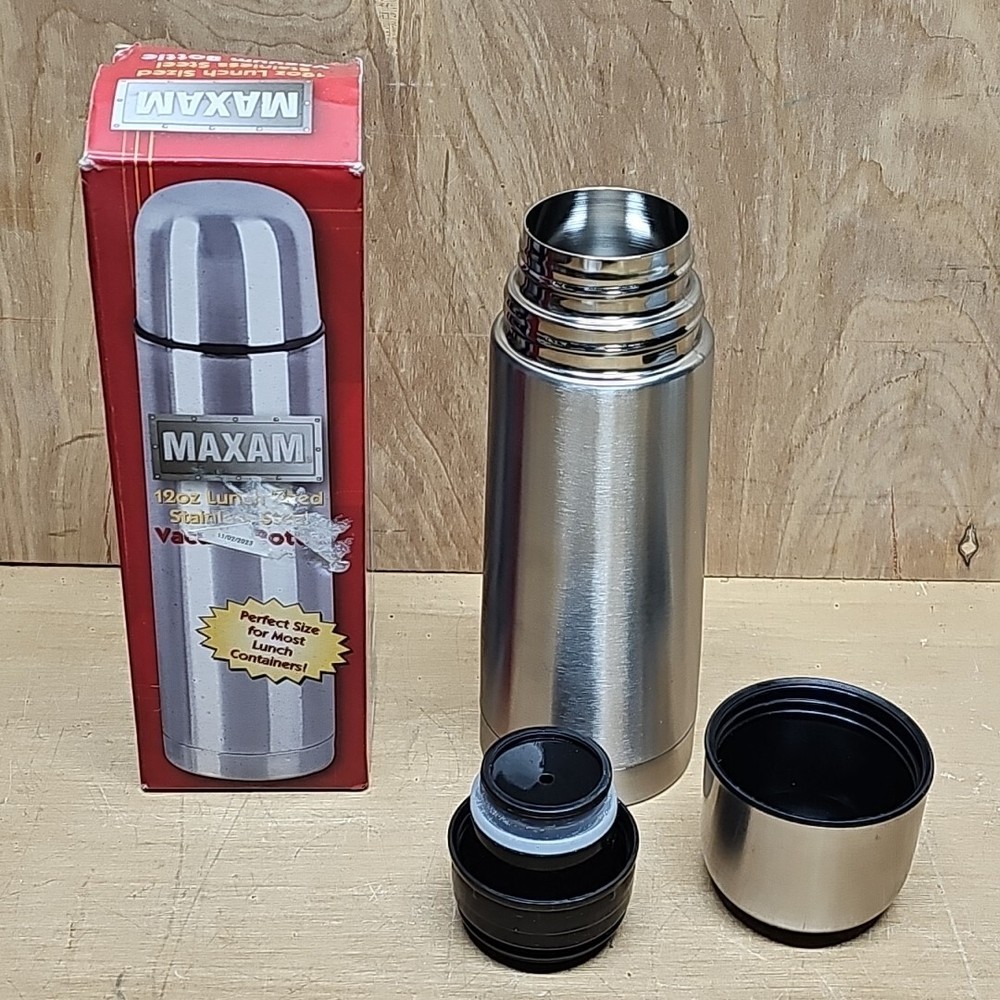 COFFEE CONTAINER 12oz Hot Insulated Stainless Steel Storage Cup Thermos Soup New