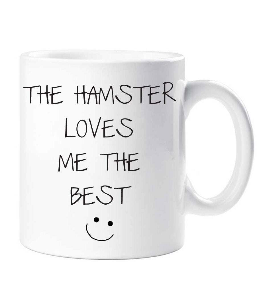 Funny Hamster Loves Me Best Coffee Mug Gift for Husband Wife Boyfriend