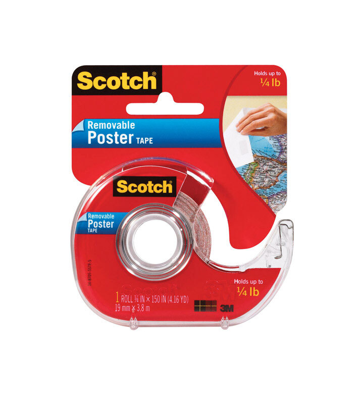 Scotch Double Sided 3/4 in.   W X 150 in.   L Poster Tape Clear