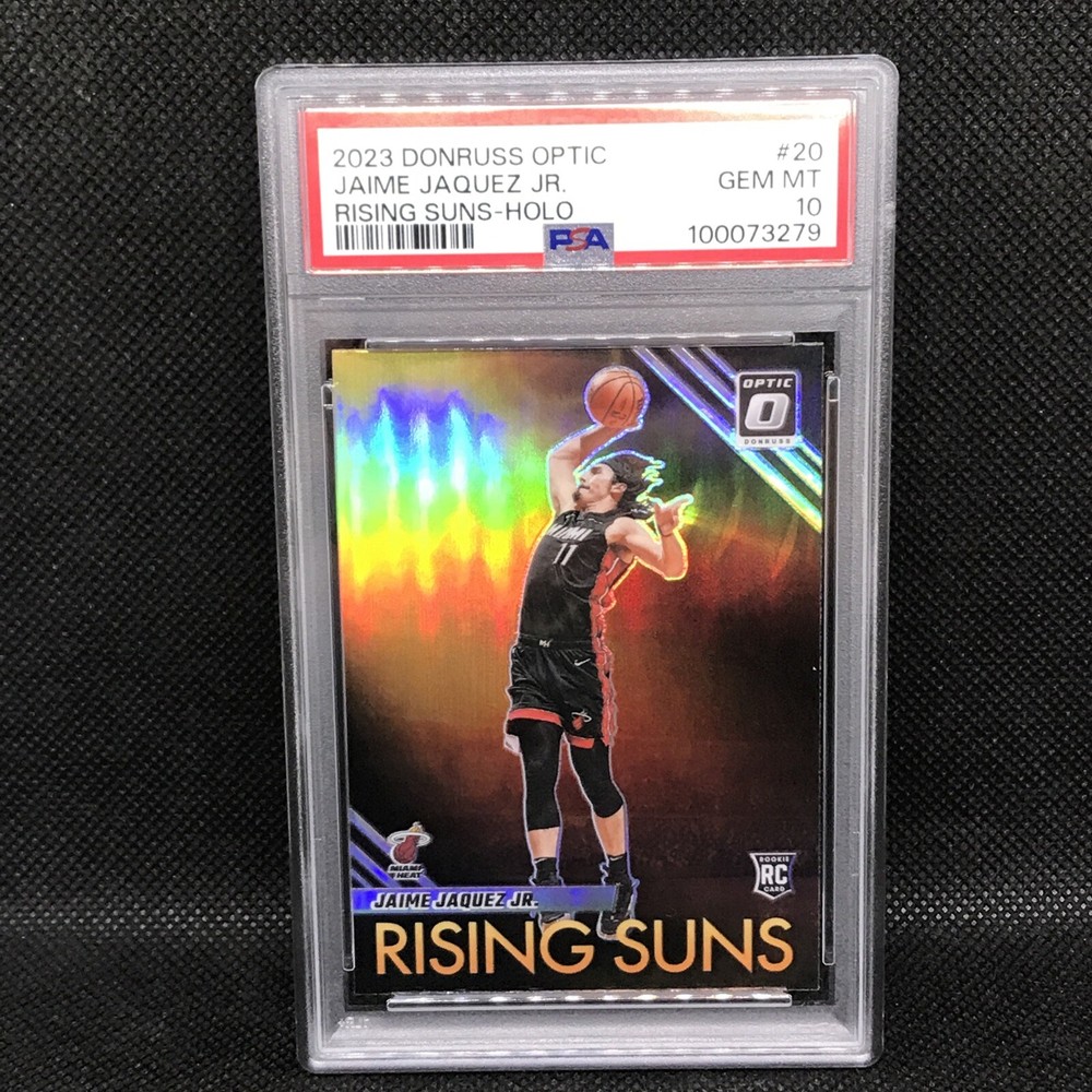 GEM MINT PSA 10 2023 Optic Jaime Jaquez Jr Rising Suns Holo Insert #20
