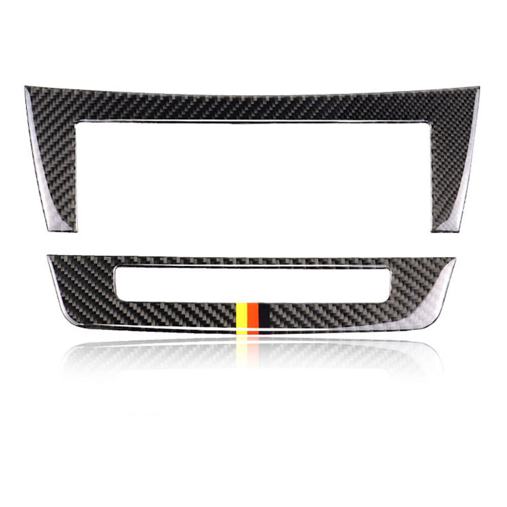 1 Set Carbon Fiber MColour Console CD Panel Sticker Fit Benz C Class W204 10-13
