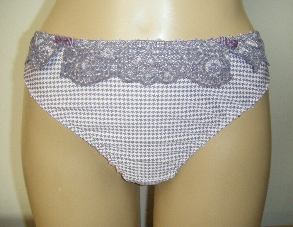 Freya Naomi Thong Size S 10 12 Purple Pink Lace Heather Knickers Lingerie 4917