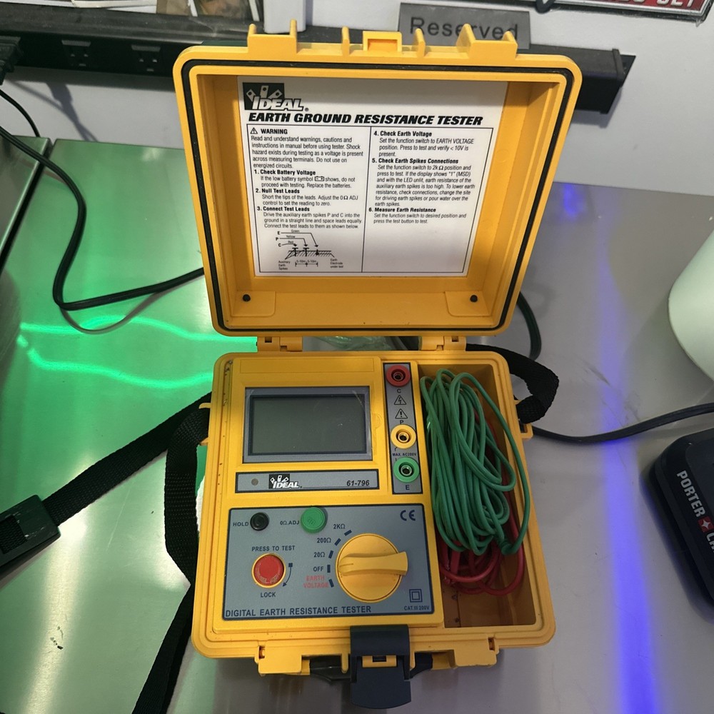 IDEAL Electrical 61-796 Earth Ground Resistance Tester 2-/3-Point