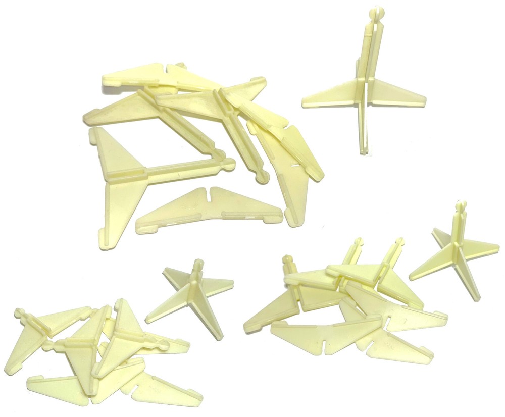 12-Piece TYCO HO Slot Car Glow-in-the-Dark Track Bridge Supports #2 #3 #4