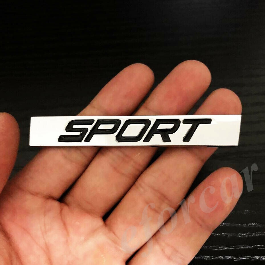Metal Chrome Sport Auto Car Trunk Rear Fender Door Emblem Badge Decal Sticker