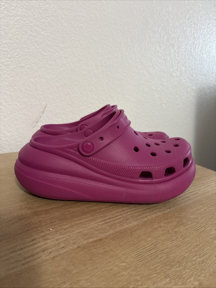 Crocs Classic Crush Clog Platform Fuchsia Pink Men's Size 6 Women's Size 8