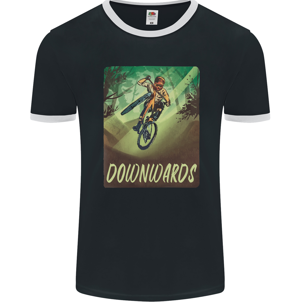 Men’s Downhill Mountain Biking DH Cycling Ringer T-Shirt by FotL