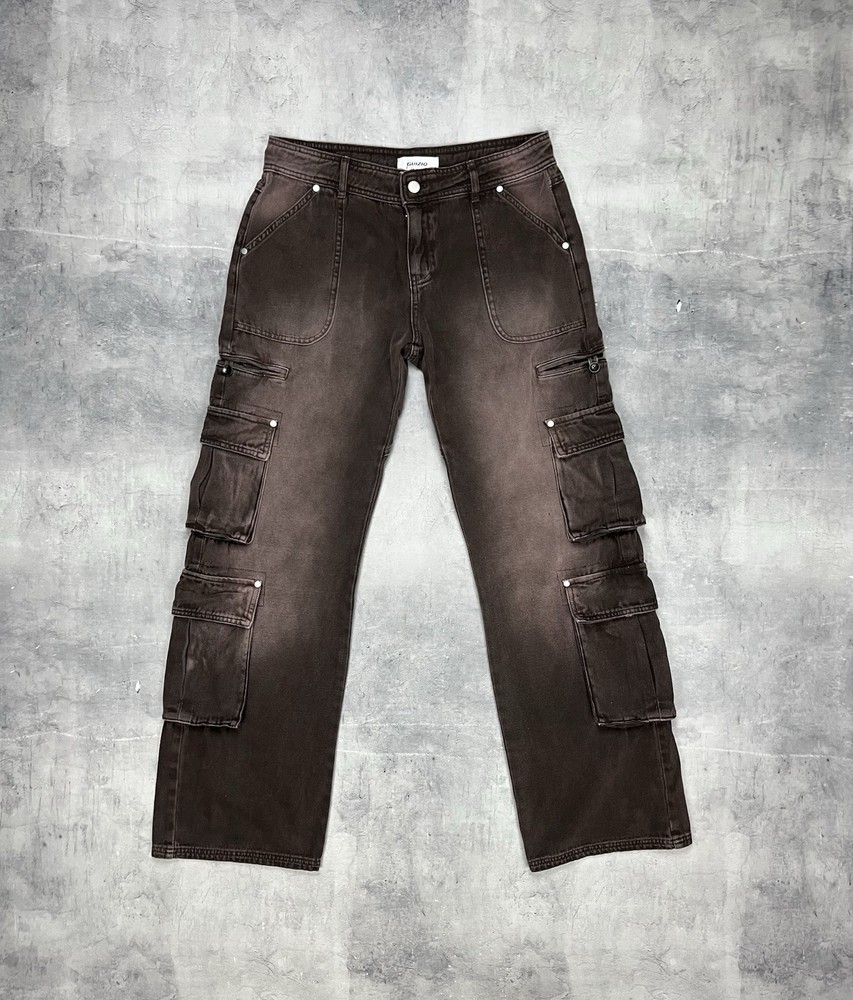 Danielle Guizio Women's Multi Pocket Hayes Cargo Brown  Pants Size 27 W32