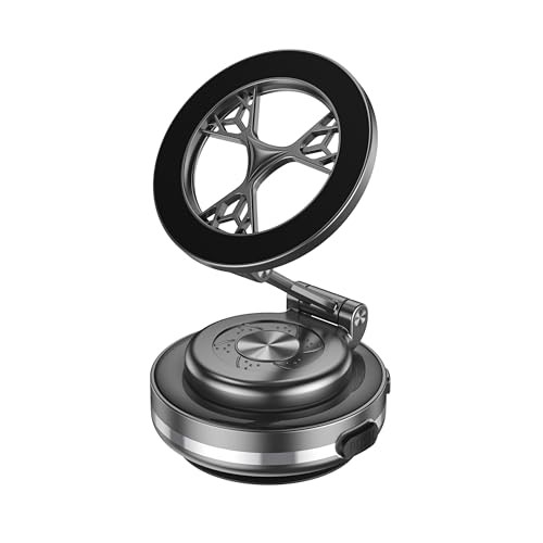 Magnetic car phone holder with strong suction cup for gym and adjustable angles