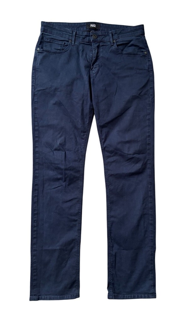 Paige Normandie 5-pocket Stretch Pants Mens 32x32 Navy Cadet Blue Straight USA
