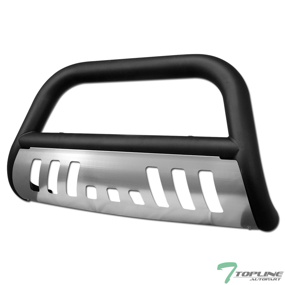 Topline For 2006-2008 Dodge Ram 1500 Bull Bar Bumper Guard - Matte Black/Skid