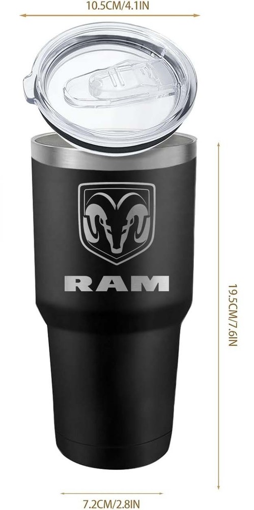 DODGE RAM LOGO , 30 OZ LASER ENGRAVED TUMBLER PERSONALIZE AVAILABLE FREE