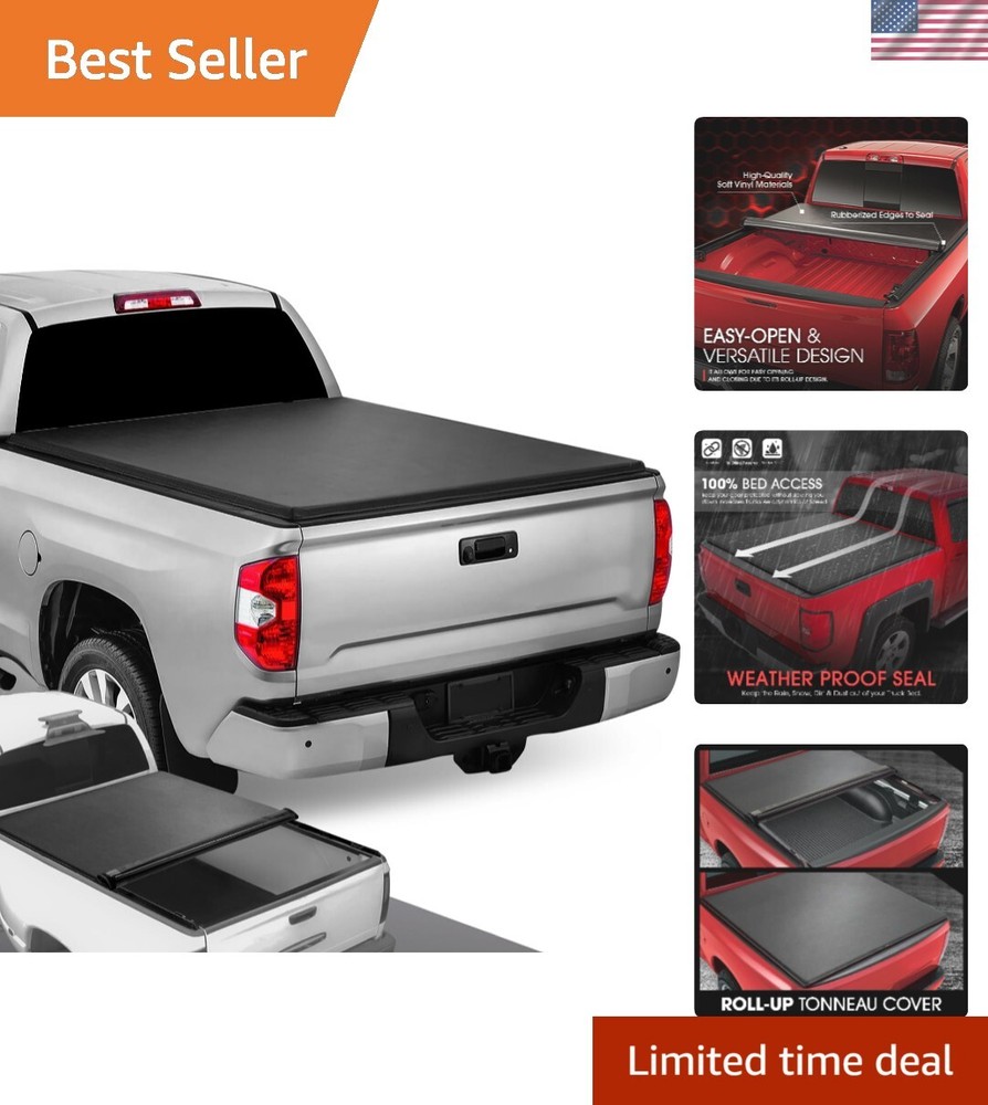 Soft Roll-Up Tonneau Cover for 2007-2021 Tundra 6.5 ft Bed