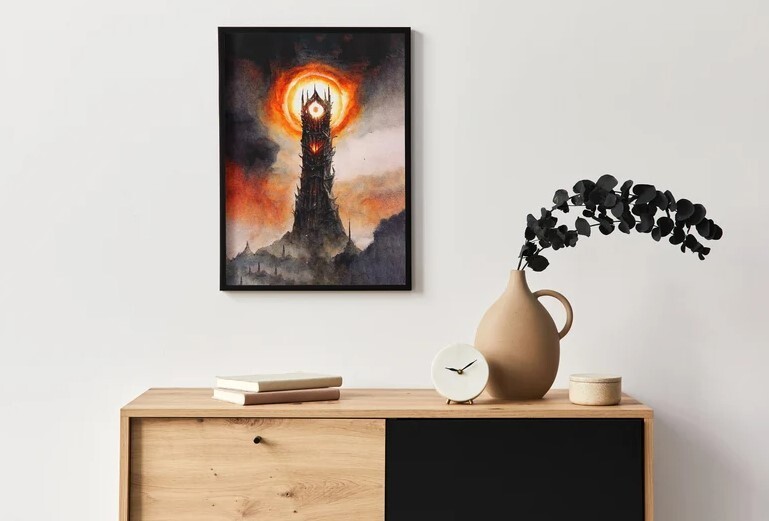 サウロンの目 水彩画、ロードオブザリング