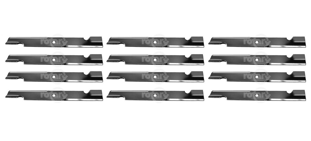 12 Pack Notched High-Lift Lawn Mower Blades Fits Exmark 103-6404 130-6404-S