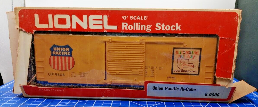 Vintage Lionel 6-9606 O Gauge Union Pacific Hi-Cube Boxcar W/ original box