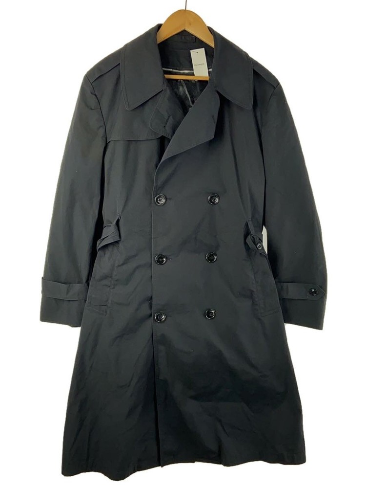 Us.Navy Coat 40 Cotton Blk Plain 8405-01-308-8695 Double Button Black Outer Men'