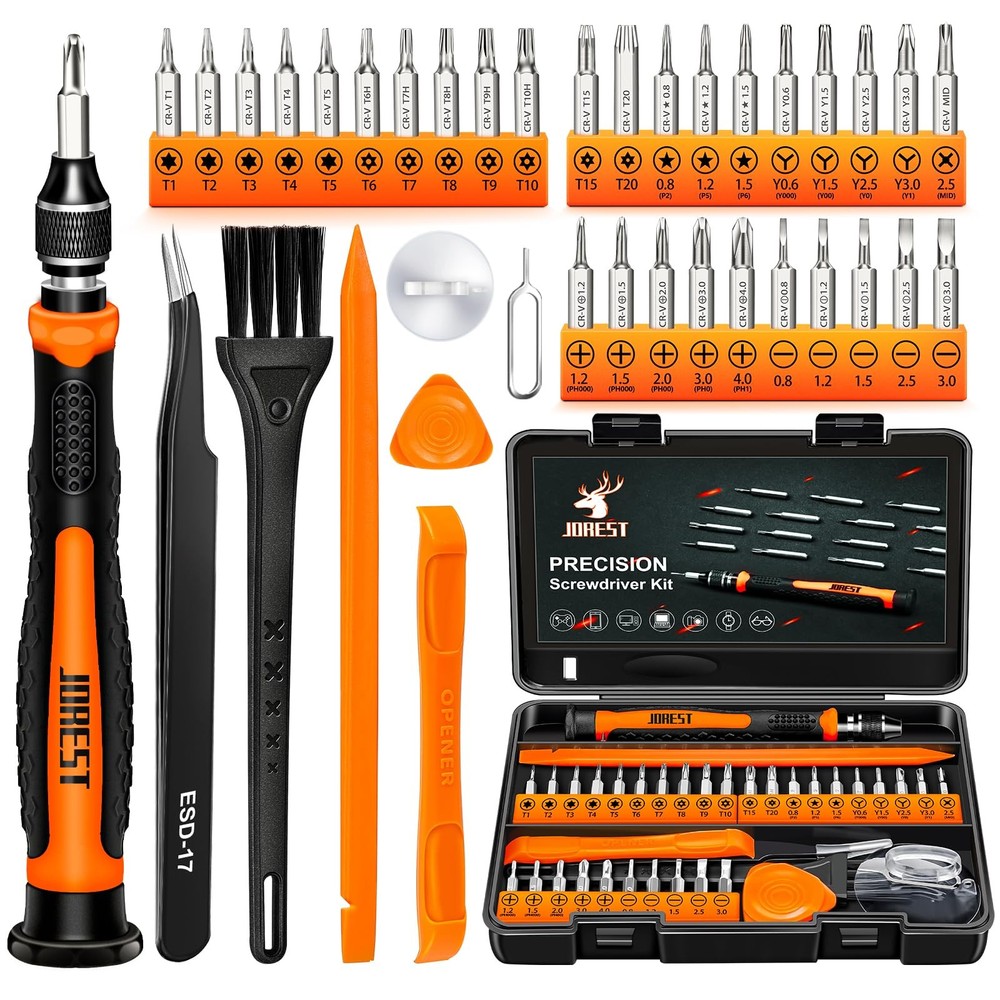 38Pcs Precision Screwdriver Set with Torx T5 T6 Y00 Bits for Electronics Repair