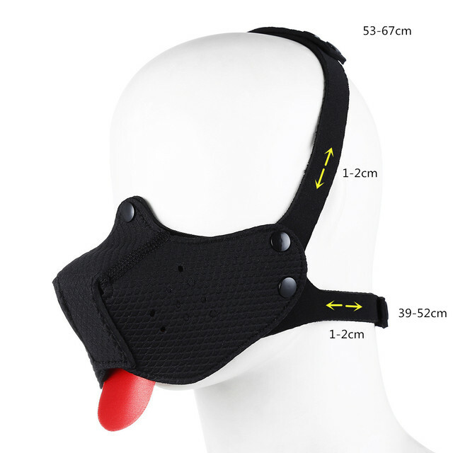 Puppy Mask Hood Headgear Detachable Nose Slave Role Play Games BDSM Bondage US