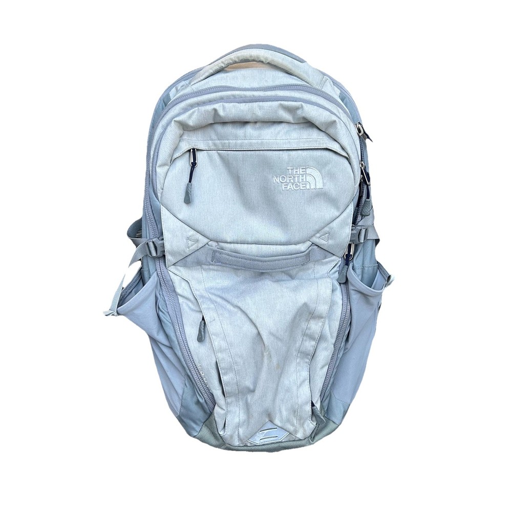North Face 40L Router Backpack Gray Hiking School Daypack with 15in Laptop Compartment  