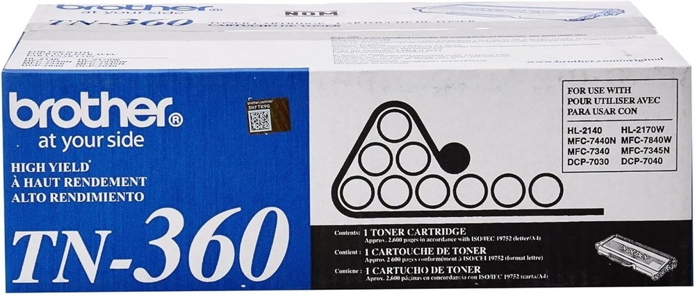 GENUINE BROTHER TN-360 BLACK HIGH YIELD TONER CARTRIDGE - BRAND NEW! SEALED BOX!