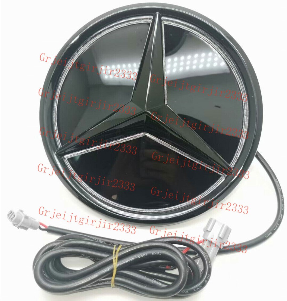 White LED Illuminated Grille Star Emblem Badge for A/B/C/E/CLA/GLA/GLB Models