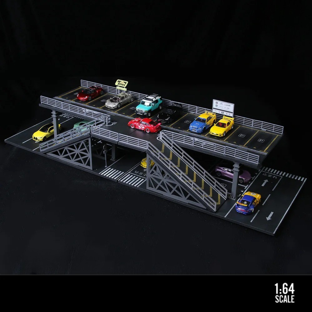 TimeMicro MoreArt 1:64 Steel Frame Car Park Parking Scene Model Platform Display