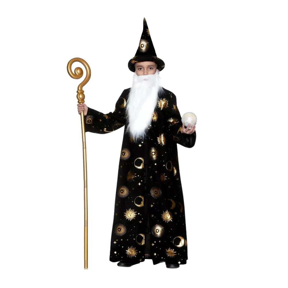 Black Wizard Robe Costume for Kids