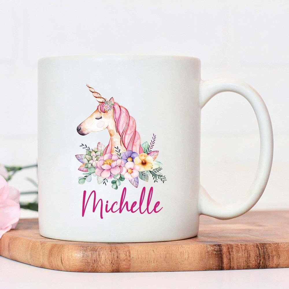 Personalised White Ceramic Mug 11oz Unicorn Mug Birthday Gift Perfect Gift